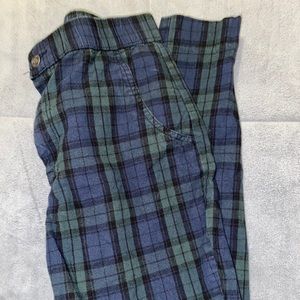 Hollister blue green and black plaid pants